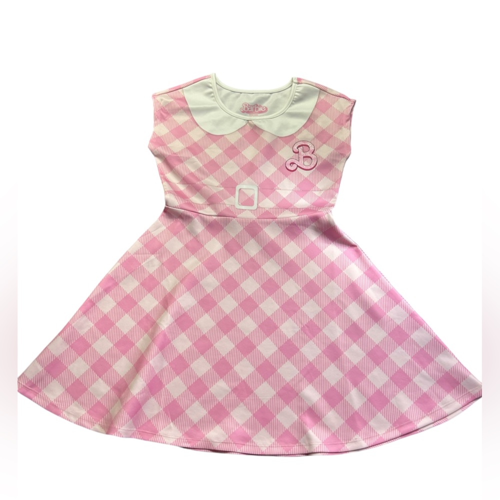 BARBIE the movie dress dress up cosplay casual pink & white dress NWT